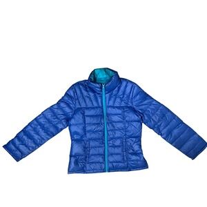 Bernardo Goose Down Puffer Jacket Women's Medium Blue Teal Lightweight Warm
